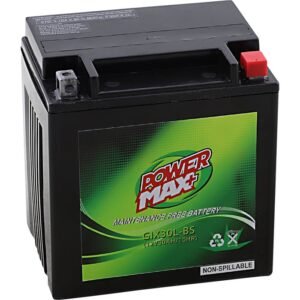 power max maintenance free battery gix30l bs