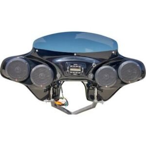 reckless industries black 4 speaker batwing fairing fatboy525