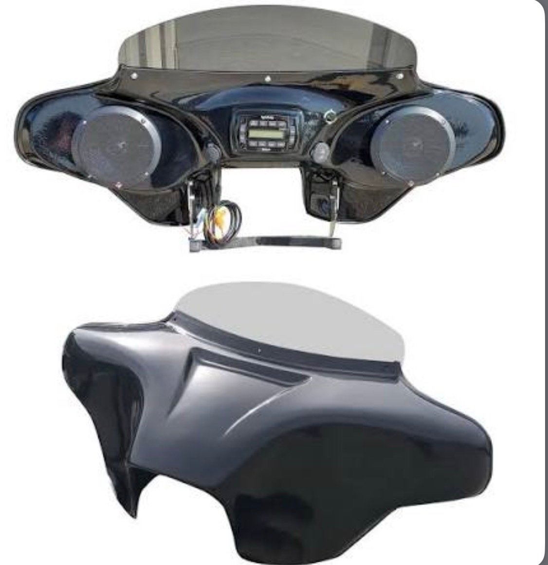 screenshot-580 reckless industries black 2 speaker batwing fairing sportgl6518+
