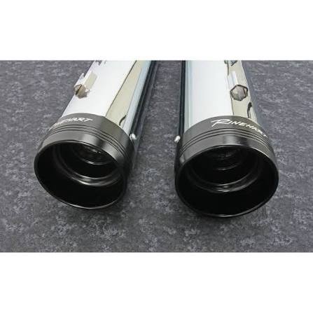 img_8520 rinehart chrome 4.5 in. motopro 45 slip on mufflers w/blacktradition end caps 500 0110t