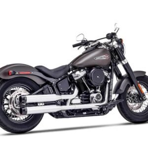 rinehart chrome 3.5 in. slip on mufflers w/black end caps 500 1200
