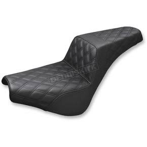 saddlemen black full coverage diamond pattern ls step up seat 818 30 175