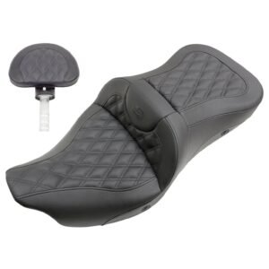 saddlemen heated road sofa lattice stitch extended reach seat w/backrest 80807b 184brhct
