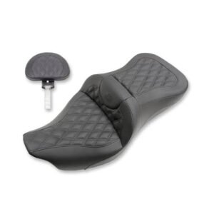 saddlemen road sofa lattice stitch extended reach seat w/backrest 808 07b 184br