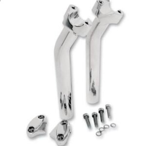 v factor chrome 9 in. rise with 1 1/2 in. pullback riser kit for all models 41010