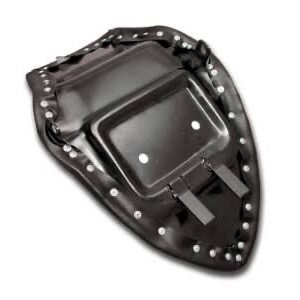 v twin manufacturing black vinyl frame mount solo seat 47 0599