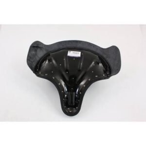 v twin manufacturing black police solo seat w/leather skirt 47 0787