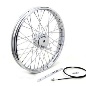 v twin manufacturing chrome 21 x 1.85 40 spoke mini brake wheel 52 0183