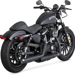vance & hines black 3 in. twin slash slip on mufflers 46861