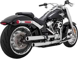vance & hines satin chrome eliminator 300 slip on mufflers 16722