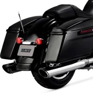 vance & hines chrome round twin slash slip on mufflers 16763