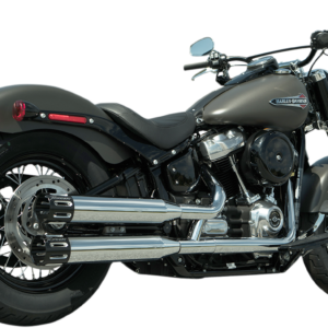 rinehart chrome 3.5 in. slip on mufflers w/black slot end caps 500 1200 slot