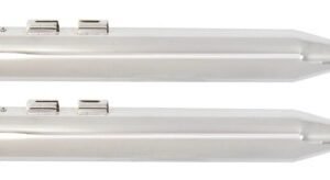 power house chrome 4 in. slip on mufflers w/black tapered tips 97008