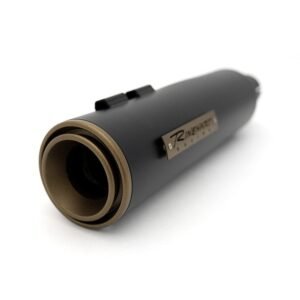 rinehart black 4.5 in. motopro 45 slip on mufflers w/black tradition end caps 500 0111t