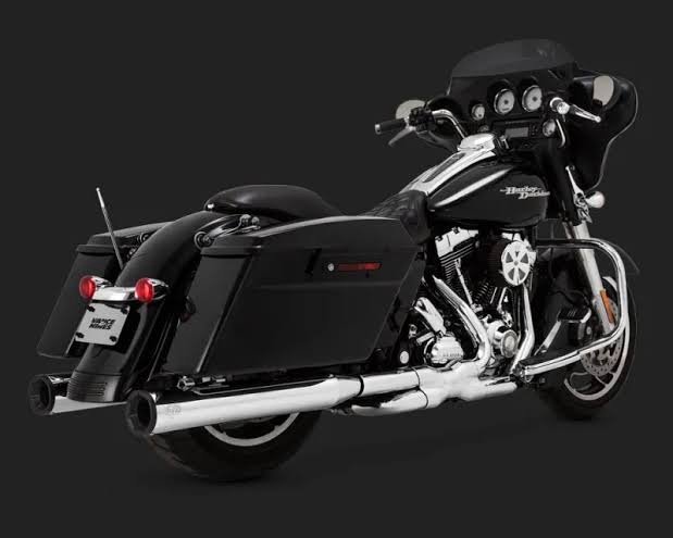 img_9375 vance & hines chrome eliminator 400 slip on mufflers w/black end caps 16706