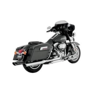 vance & hines chrome round twin slash slip on mufflers 16672
